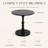 Vintage Round Wooden Side Table with Turned Pedestal Base-1142441423