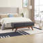Banc rembourré en similicuir avec 4 pieds-604296614