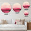 «Blush Horizon Lines», art mural rond abstrait en métal minimalisme-951655712