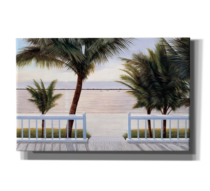 «Palm Bay» par Diane Romanello, H 26 po x l 40 po x P 1,5 po