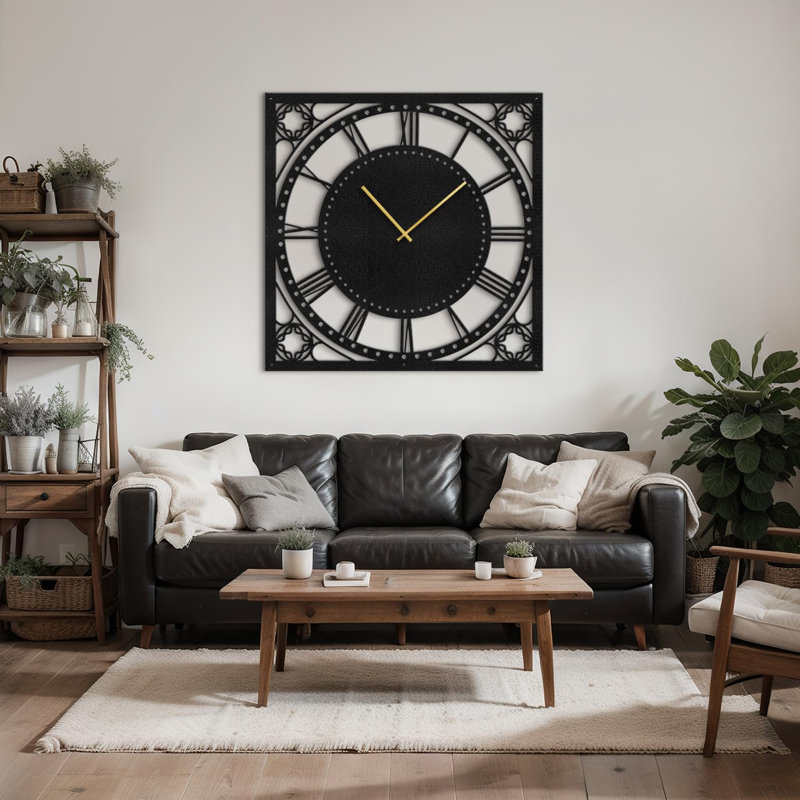 Horloge murale en métal, L 36 po x H 36 po