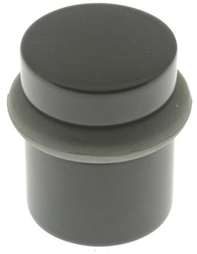Solid Brass Floor Mount Stop, Matte Black