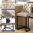 26" Modern Upholstered Counter Height Bar Stools with Nailhead Trim-470920443