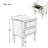 Commode 2 tiroirs en bois massif avec miroir Espejo