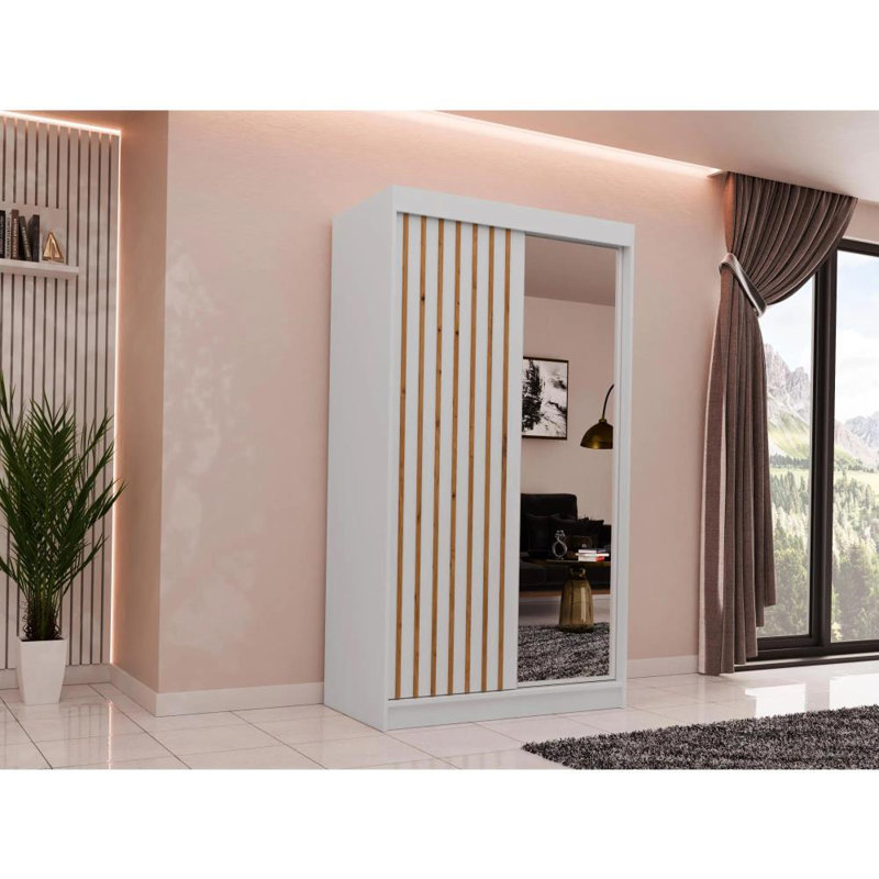 Arminia 2 Door Sliding Wardrobe, Beige