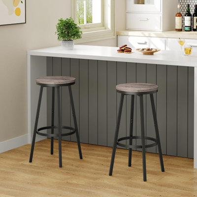 Bar Stools Swivel Bar Stools Rotating Bar Stools Set Of 2 Swivel Counter Stools With Footrest 264 Kitchen Breakfast Bar Stools Industrial Round
