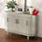 Jestene Modern Curved Sideboard 47.2-Inch Decorative Storage Cabinet Wooden Console Table Coffee Bar Cabinet-1325121339