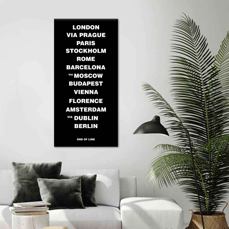 Villes européennes sur toile, H 24 po x l 12 po x P 1,25 po