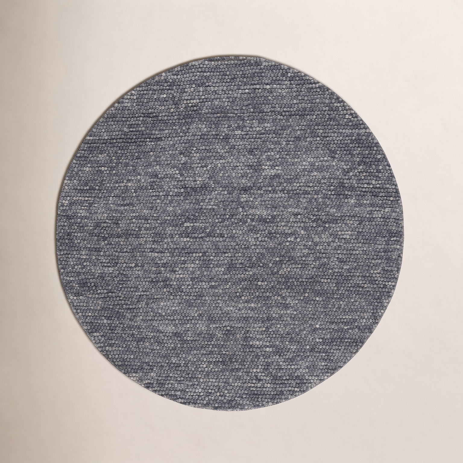 Elle Dark Gray Hand-Woven Rug, Round 8'