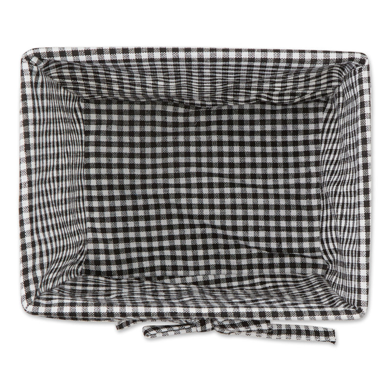 Gracie Oaks Basket, Black/White