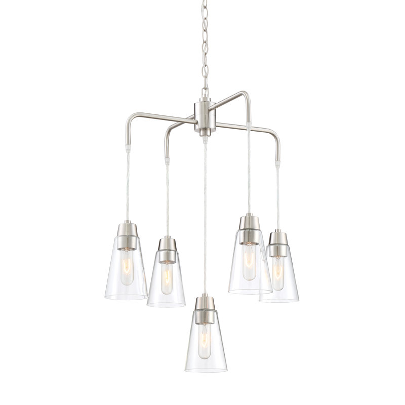 Lustre à 5 lumières avec abat-jour Irina