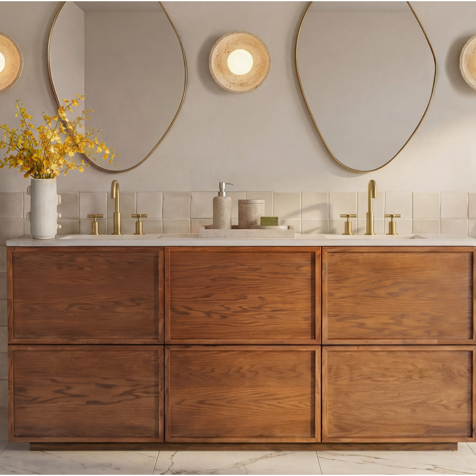 Austin Marble Bathroom Storage Container