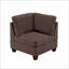 Canapé modulaire moderne modulaire 2 pièces brun foncé pour petits espaces | Tissu | Café-1791395234-1791395233