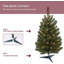 Arbre de Noël avec lumières incandescentes transparentes de 100 L, lumières homologuées UL, arbre de Noël artificiel en pin Everett pré-éclairé, embouts en plastique de 27 po, support en plastique de 27 po-862458237