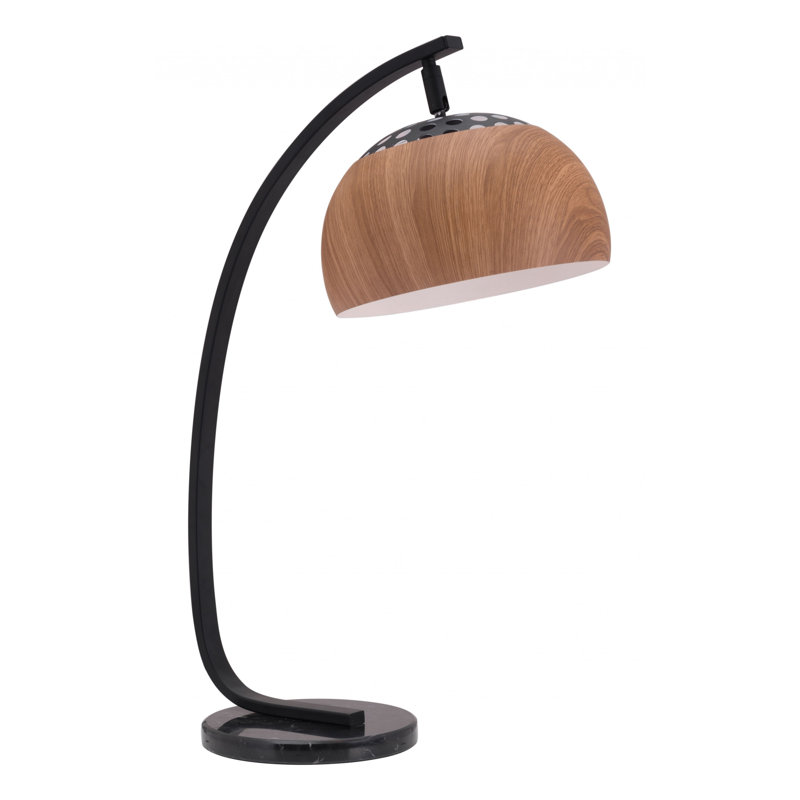 Lampe de table brune et noire
