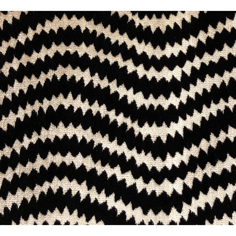 Coussin de luxe à franges jaggué, 18 po x 18 po, Coussin décoratif