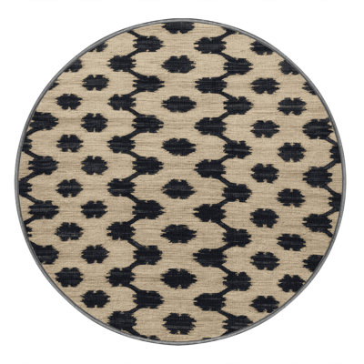 Tapis art déco brun lavable à la machine