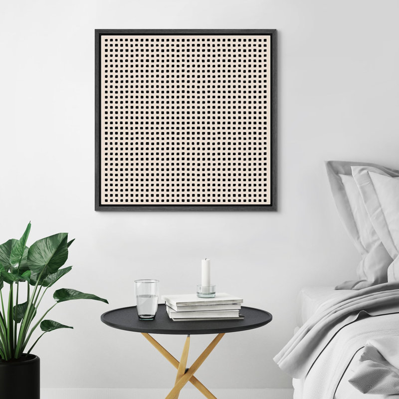 Mid-Century Modern, Noir, H 24 po x l 24 po x P 1,5 po