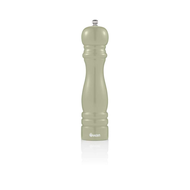 Brand Retro Wood No Power Source Required / Manual Pepper Mill, Green
