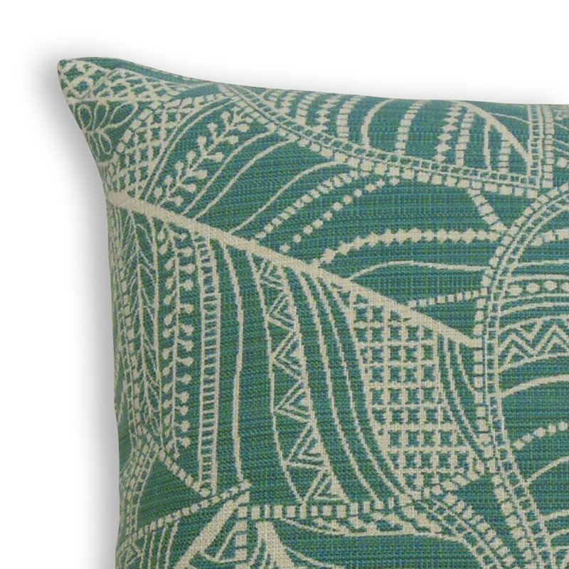 Coussin Zandophen, 26 po x 26 po, Coussin décoratif, Vert