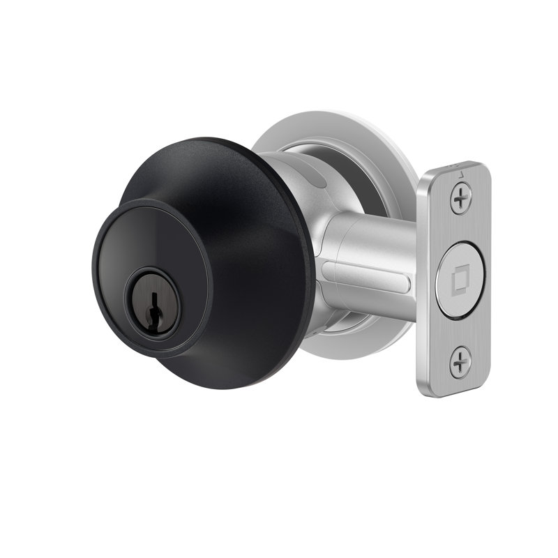 Matte Black Wi-Fi Bluetooth Smart Deadbolt with Keyed Entry