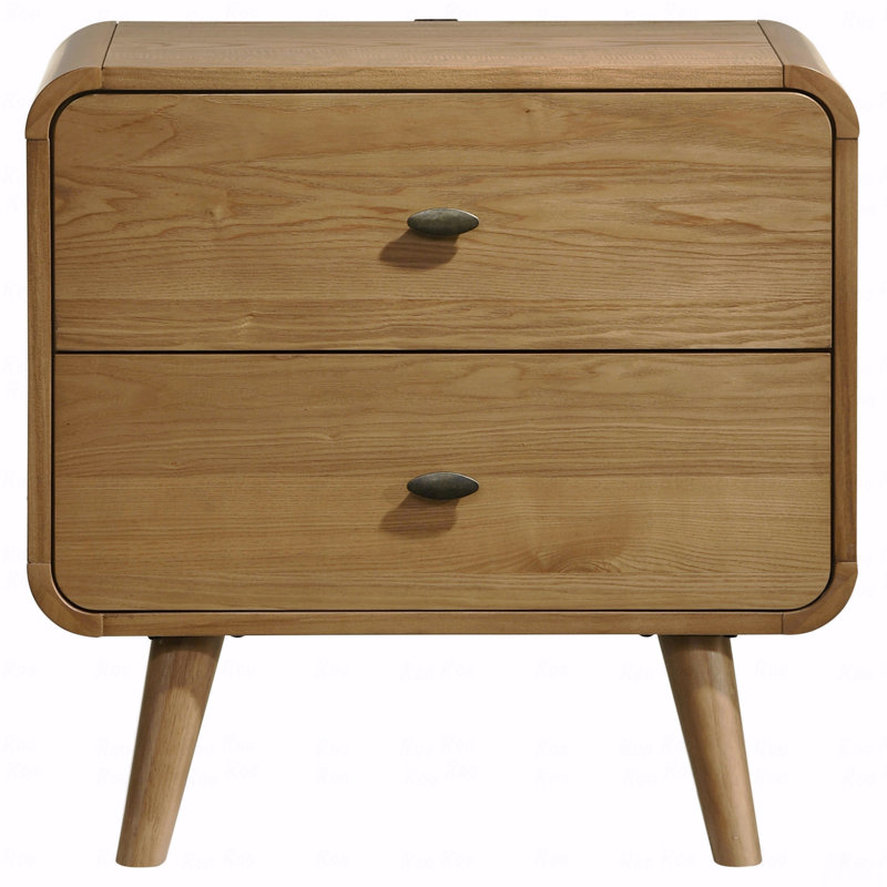 2-Drawer Bedroom Nightstand, Bedside Nightstand Table