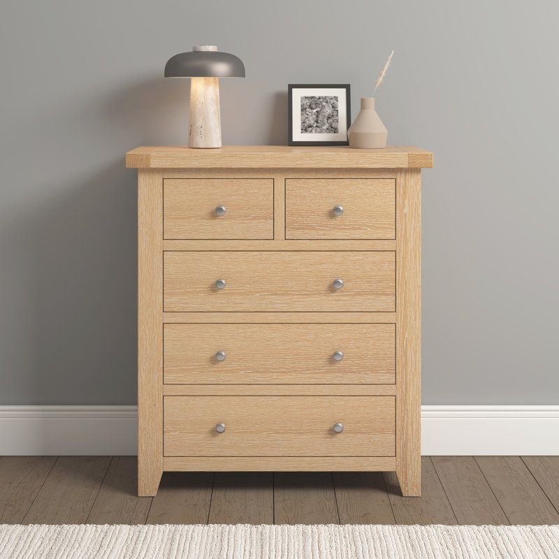 Windsor 5 Drawer Chest of Drawers, Brown