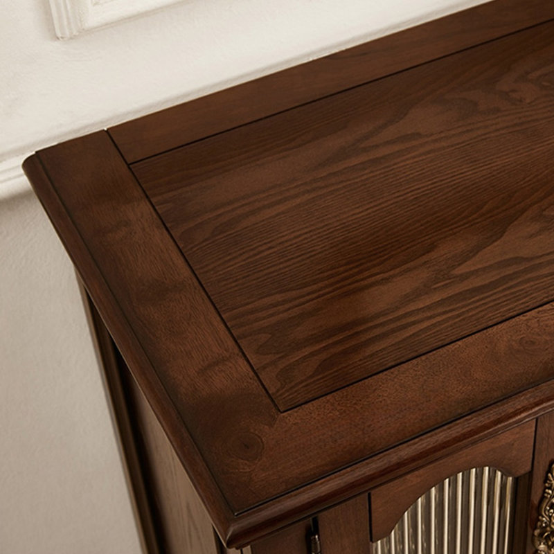 Nut-brown Rectangular Solid + Manufactured Wood Sideboards, 37.01"H×38.98"L×17.32"W