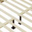 Structure de grand lit plateforme en bois massif de style Mid-Century-366485249