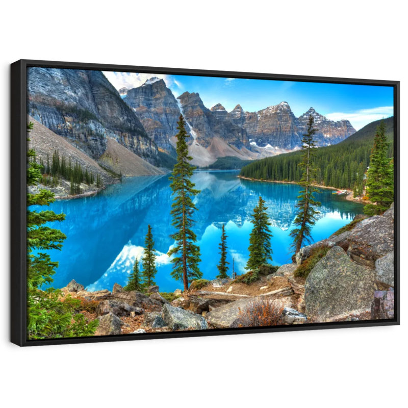 Nature «Moraine In Banff Wall Art», H 9 po x l 13 po