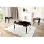 Table basse rectangulaire en cerisier foncé 1Pc avec pieds en bois massif et placage