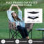 Fauteuil de camping chauffé surdimensionné portatif avec coussin, siège pliable chauffant pouvant supporter 500 lb-1287223276