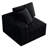 Boneless Abdou 35.4" Compression Corner Sofa, Corduroy Cloud Couch, Black