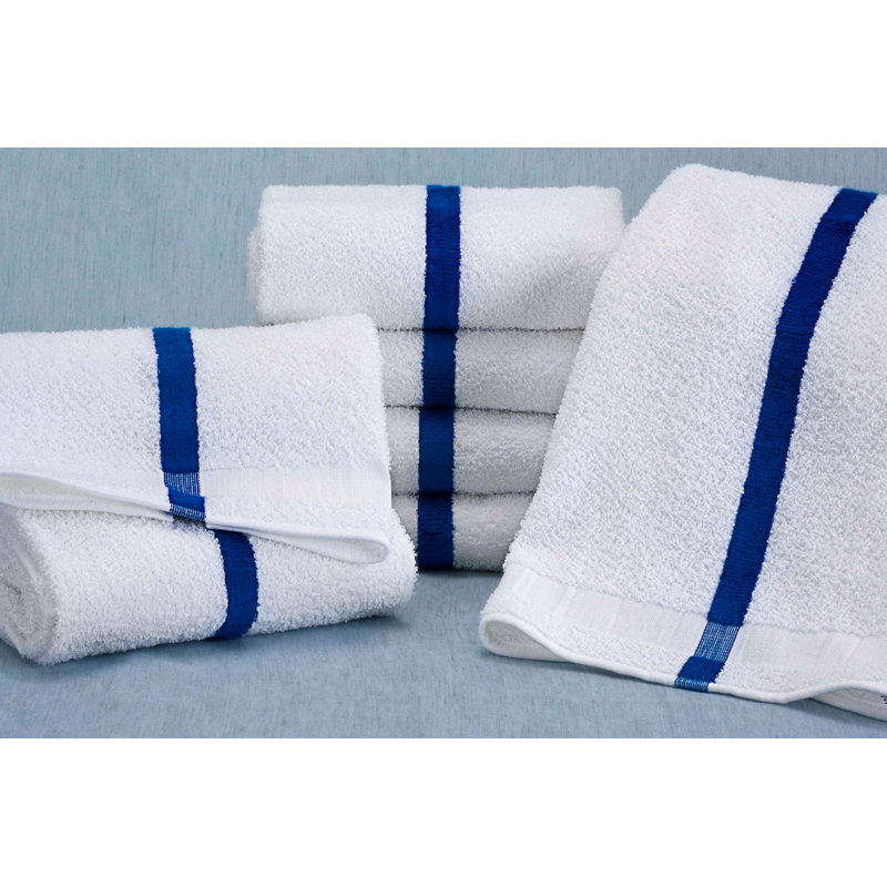 Martex Cam Blue Center Stripe Pool Towel