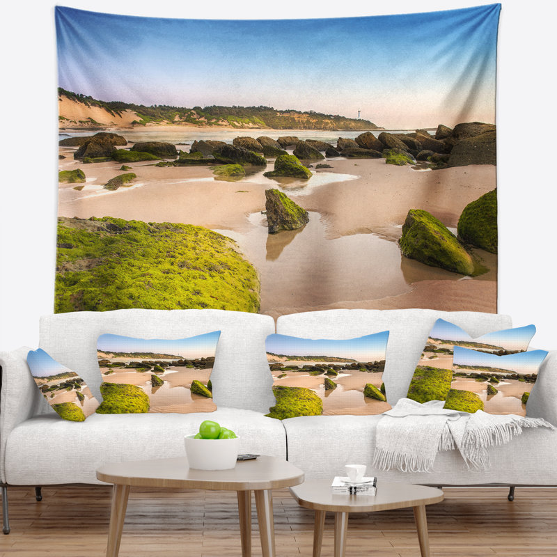 Tapisserie en polyester roche-shore à tête norah avec accessoires suspendus inclus, H 50 po x l 60 po