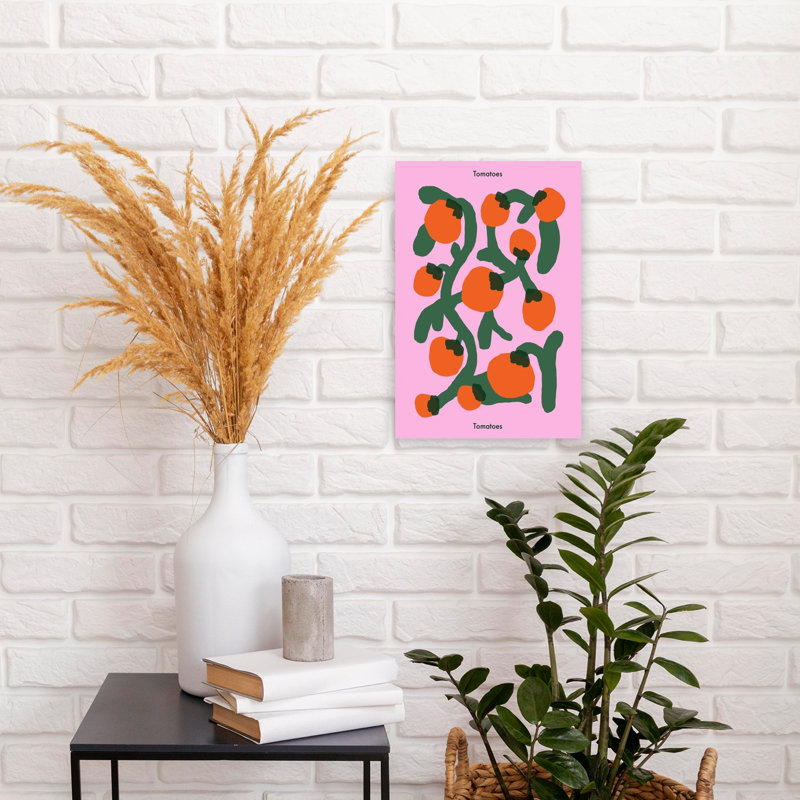 «Vibrant Pink Tomatoes», art mural, H 18 po x l 12 po