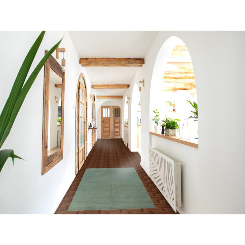 Tapis vert et bleu Gabbeh