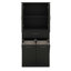 Armoire de rangement pratique pour la maison avec deux portes de panier à linge et un tiroir pratique-640374809