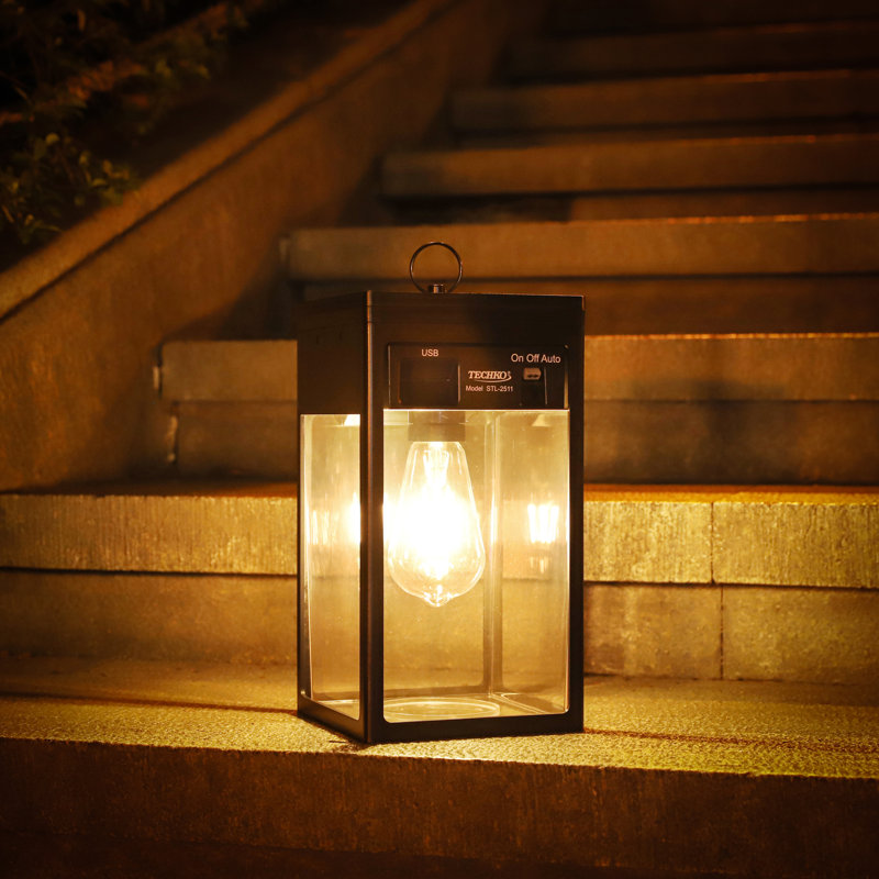 Lanterne solaire solaire avec ampoule Edison