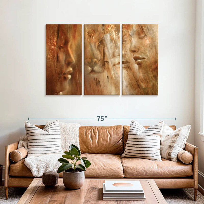 Leisha Faces II, 36" H x 57" W