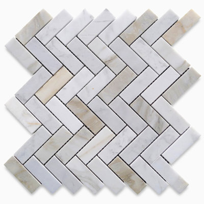 Calacatta 13" x 12" Marble Mosaic Tile