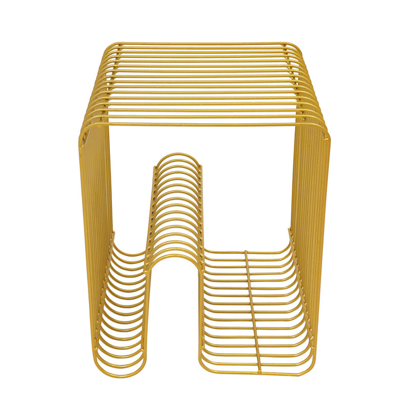 Modern End Table Side Table, Gold