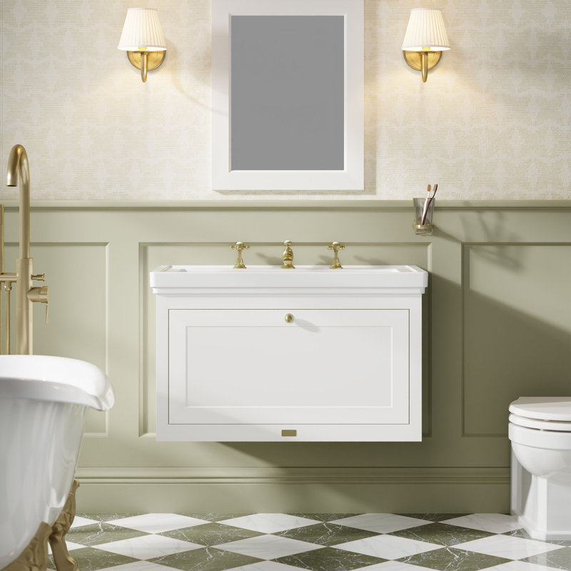 Hartleigh Bathroom Vanity, Pointing White, 80cm W
