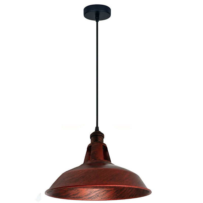 Orford 1 - Light Single Pendant, Rustic Red