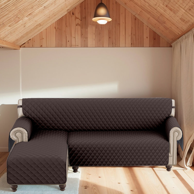 Housse de canapé réversible en forme de L - Housse de canapé modulaire Protection and Elegance, H 121 po x l 144 po