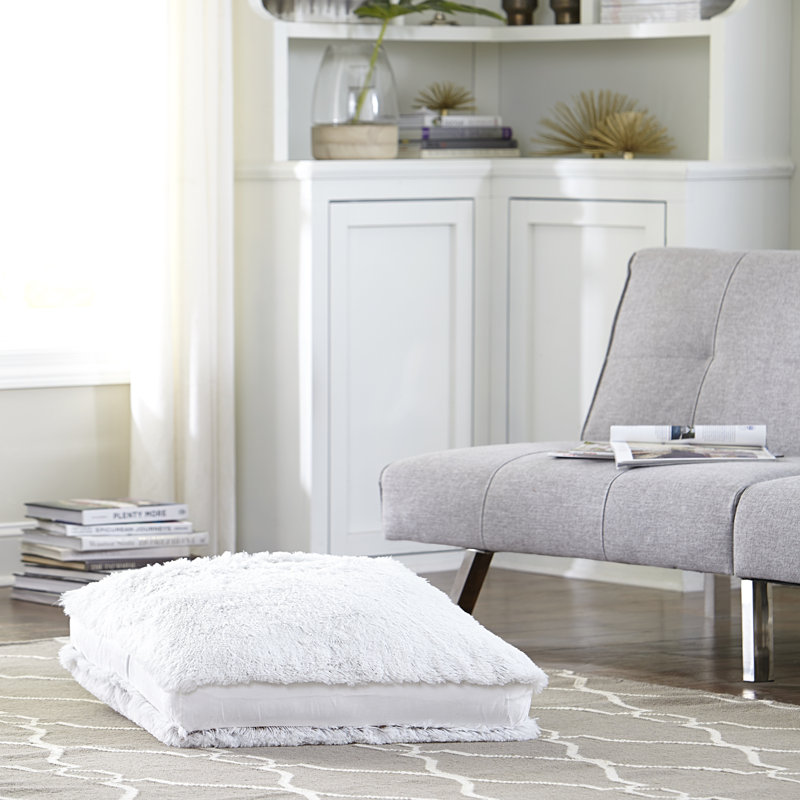 Reversible Throw Pillow, White/Brown
