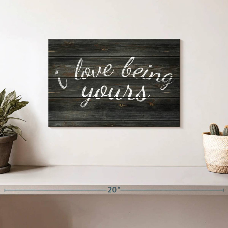 Plaque murale Khylige I Love Being Yours, H 8 po x l 12 po