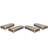 Outdoor Patio Adjustable Lounge Chair - Uncushioned For Backyard Pool Garden-Grey Rope & Natural Iron