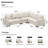 Shavera 5-Piece Velvet Upholstered Sectional Couch L Shaped Corner Modular Sofa 5-Seat Livingroom Apartment Couch-598999531