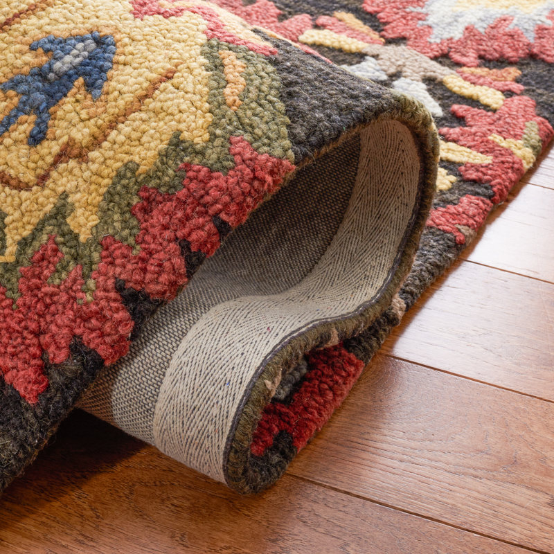 Pinson Floral Wool Hand Tufted Area Rug, Runner 69 x 244 cm
